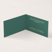 Carte De Visite Monogramme professionnel moderne et élégant plié (Intérieur)