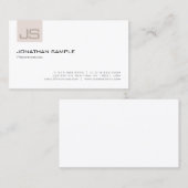 Carte De Visite Monogramme professionnel moderne et élégant Simple (Devant / Derrière)