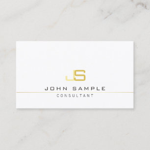 Carte De Visite Monogramme professionnel moderne Modèle élégant