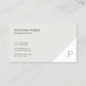 Carte De Visite Monogramme professionnel moderne Simple Chic Plain (Devant)