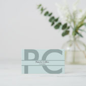 Carte De Visite Monogramme professionnel moderne simple et élégant (Debout devant)