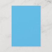 Carte De Visite Monogramme professionnel moderne unique bleu blanc (Dos)