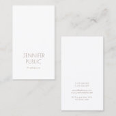 Carte De Visite Monogramme professionnel Plain élégant design mode (Devant / Derrière)