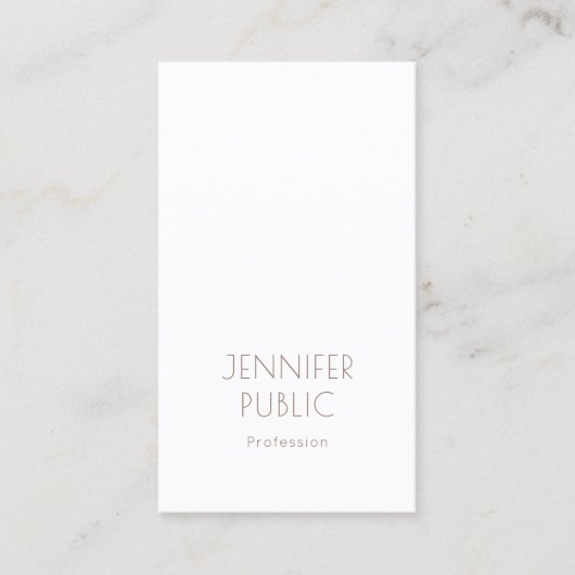 Carte De Visite Monogramme professionnel Plain élégant design mode (Devant)