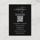 Carte De Visite Monogramme professionnel Realtor Immobilier (Dos)