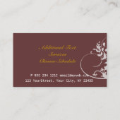 Carte De Visite Monogramme professionnel religieux (Dos)