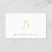 Carte De Visite Monogramme professionnel simple moderne d'or (Devant)