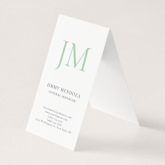 Carte De Visite Monogramme professionnel simple moderne tendance (Devant)