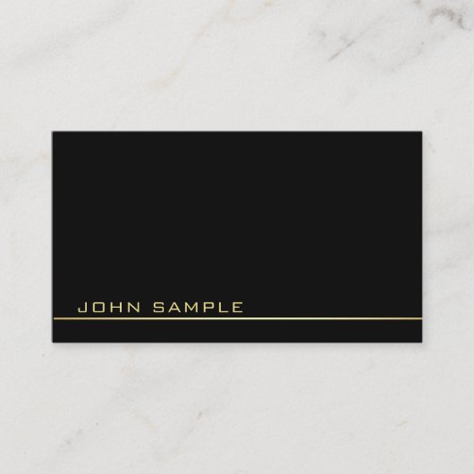 Carte De Visite Monogramme professionnel tendance Classy Noir et O (Devant)