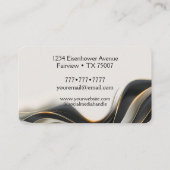 Carte De Visite Monogramme professionnel voile noir (Dos)