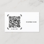 Carte De Visite Monogramme QR code gras moderne Consultant Bleu Ma (Dos)