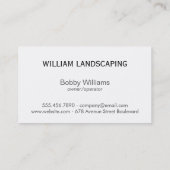 Carte De Visite Monogramme radial (orange) | Herbe (Dos)