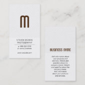 Carte De Visite Monogramme | Rayures (Devant / Derrière)