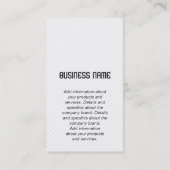 Carte De Visite Monogramme | Rayures | Vague bleue (Dos)