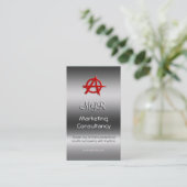 Carte De Visite Monogramme, Red Marketing Anarchy Sign, aspect mét (Debout devant)