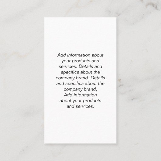 Carte De Visite Monogramme | Remplacement de nom (Dos)