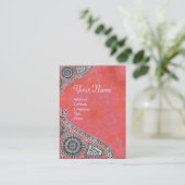 Carte De Visite MONOGRAMME RENAISSANCE 4 antique rose rouge (Debout devant)