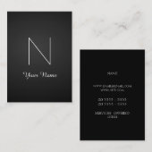 Carte De Visite Monogramme renversant de fantaisie élégant (Devant / Derrière)