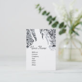 Carte De Visite MONOGRAMME ROMANCE, noir et blanc (Debout devant)