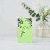 Carte De Visite MONOGRAMME ROMANCE, noir et vert (Debout devant)