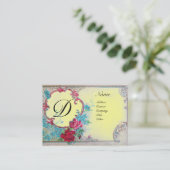 CARTE DE VISITE MONOGRAMME ROMANTIQUE (Debout devant)