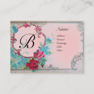 CARTE DE VISITE MONOGRAMME ROMANTIQUE