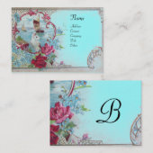 CARTE DE VISITE MONOGRAMME ROMANTIQUE 2 (Devant / Derrière)