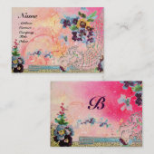 CARTE DE VISITE MONOGRAMME ROMANTIQUE 2 (Devant / Derrière)