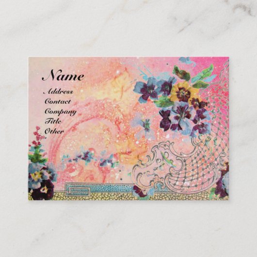 CARTE DE VISITE MONOGRAMME ROMANTIQUE 2 (Devant)