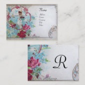 CARTE DE VISITE MONOGRAMME ROMANTIQUE 2 (Devant / Derrière)