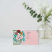 CARTE DE VISITE MONOGRAMME ROMANTIQUE 3 (Debout devant)