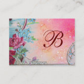 CARTE DE VISITE MONOGRAMME ROMANTIQUE 3 (Dos)