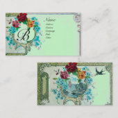 CARTE DE VISITE MONOGRAMME ROMANTIQUE 3 (Devant / Derrière)