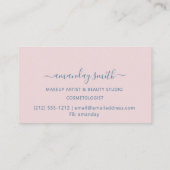 Carte De Visite Monogramme Rose Blush Powder Blogger Cadre Royal (Dos)