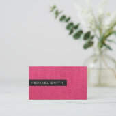 Carte De Visite Monogramme rose élégant (Debout devant)