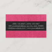 Carte De Visite Monogramme rose élégant (Dos)