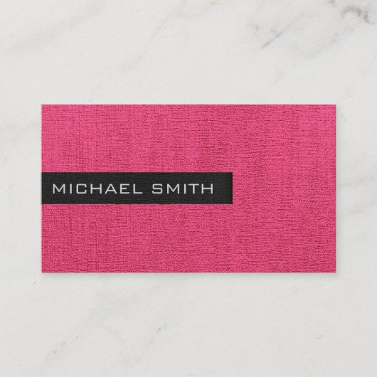 Carte De Visite Monogramme rose élégant (Devant)