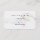 Carte De Visite Monogramme rose féminin professionnel Abstrait (Dos)