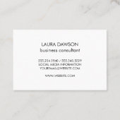 Carte De Visite Monogramme rose lisse Cercle et rayures (Dos)