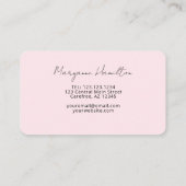 Carte De Visite Monogramme rose moderne (Dos)
