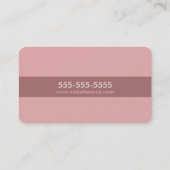 Carte De Visite Monogramme rose moderne simple (Dos)