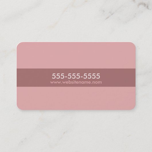 Carte De Visite Monogramme rose moderne simple (Dos)