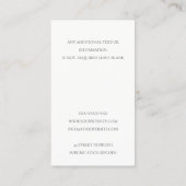 Carte De Visite Monogramme rose pâle simple minimal initial (Dos)