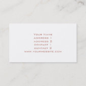 Carte De Visite monogramme rose sur marbre d'or rose (Dos)