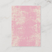 Carte De Visite Monogramme rose Vintage (Dos)
