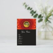 Carte De Visite MONOGRAMME ROUGE DAHLIA, TOPAZ noir blanc (Debout devant)