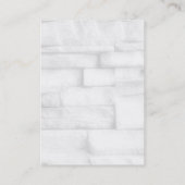 Carte De Visite Monogramme rouge de mur gris professionnel unique  (Dos)