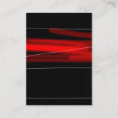 Carte de visite monogramme rouge noir à la mode (Dos)