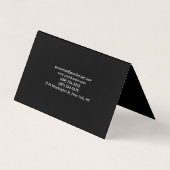 Carte De Visite Monogramme Rouge Noir de Qualité Unique (Dos)