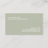 Carte De Visite Monogramme rustique Barnwood Vintage simple (Dos)